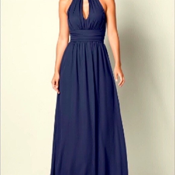Venus Maxi Blue Navy Y89543-2-MTBL	KEY HOLE DETAIL DRESS - Dress size 2 - Picture 13 of 13